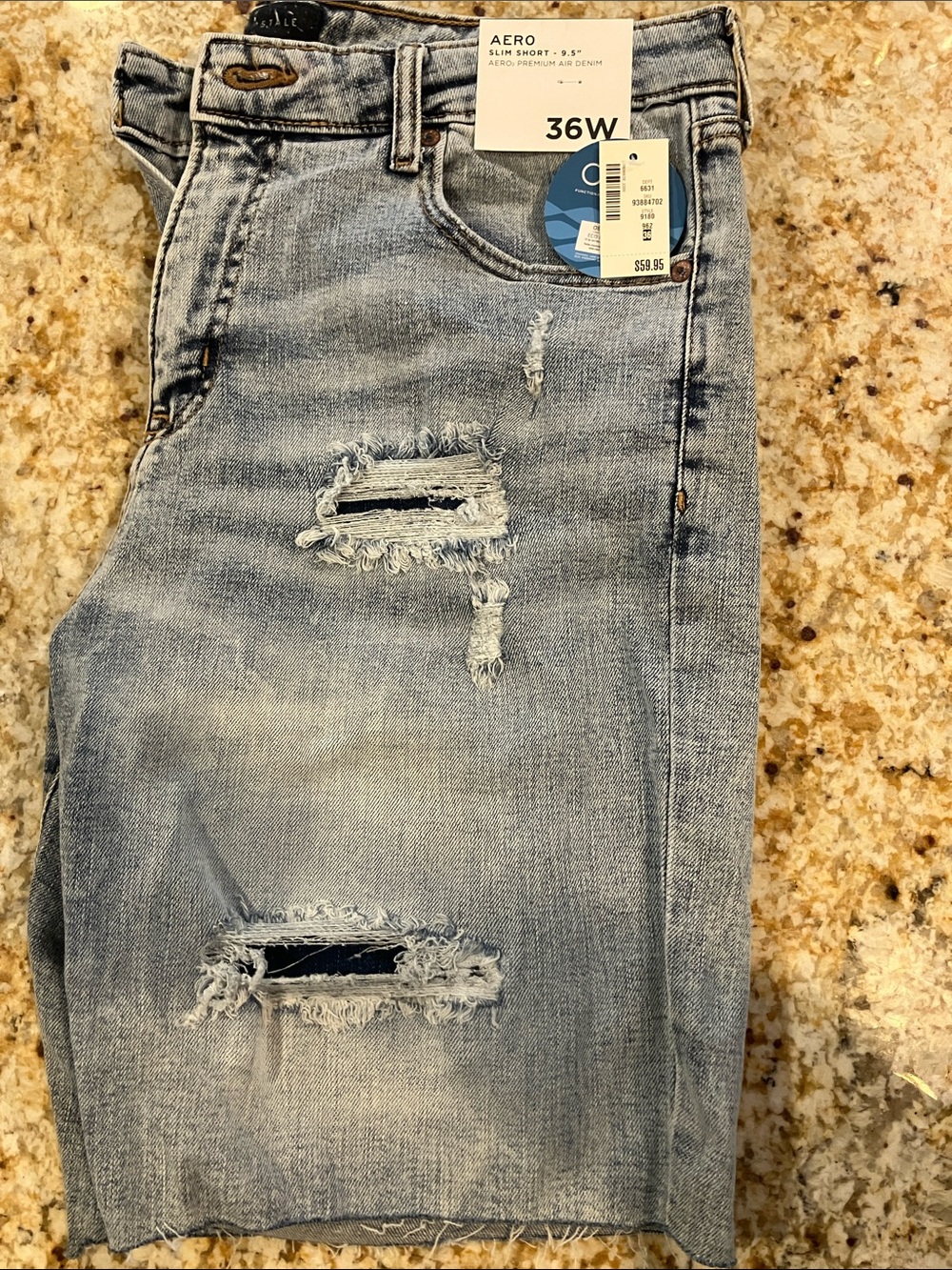 AERO premium stretch distressed shorts